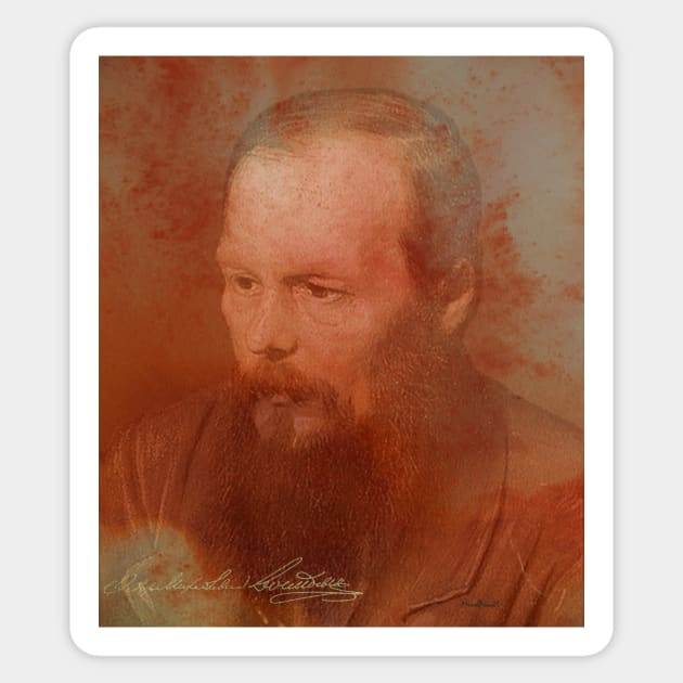 Fyodor Dostoyevsky Sticker by mindprintz